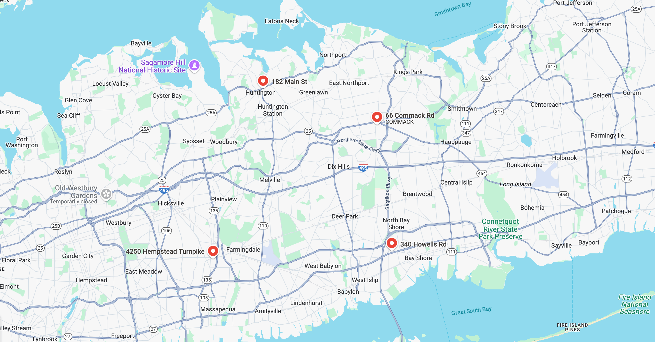 Map showing Dr. Amit Sharma's Office Locations