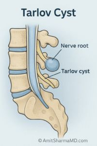 Tarlov cyst MRI-style illustration